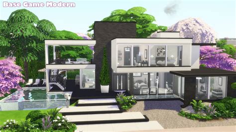 The Sims 4 Speed Build Modern Villa Modern Villas Sims 4 Modern
