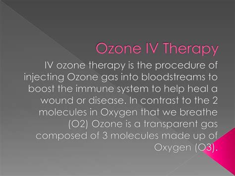 Ppt Ozone Iv Therapy Powerpoint Presentation Free Download Id11241716