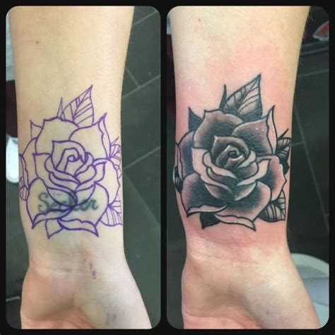 Because of its boldness, you'll get a sense of grief and sorrow when you look at it. Black and grey cover up from yesterday. #tattoo #tattoos # ...
