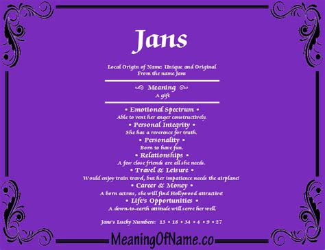 Jans Meaning Of Name