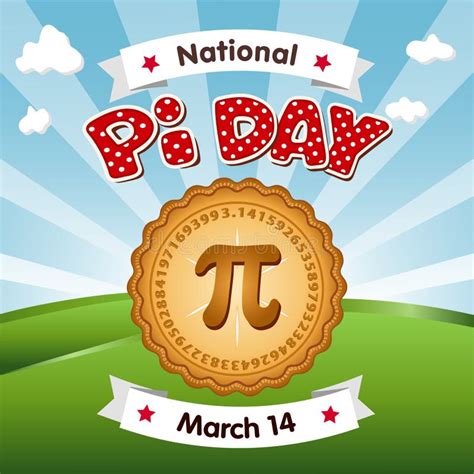 Pi Day March 14 Eat Pie Stock Vector Illustration Of Polka 81254527