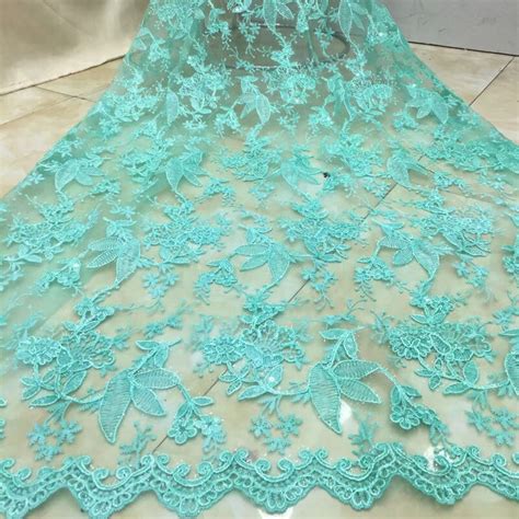 French Net Lace Fabric Embroidered Mesh Lace Fabric Hot Selling Tulle