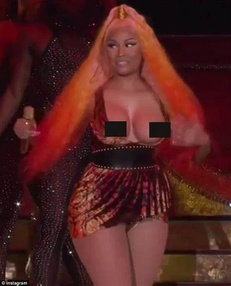 Nicki Minaj Suffers Nip Slip Wardrobe Malfunction On Watch What Happens