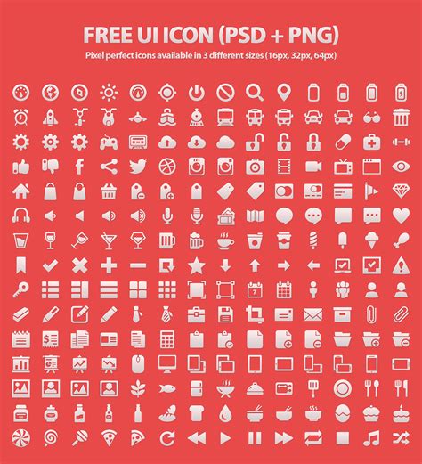500 Free UI Icons PSD PNG Graphic Design Junction