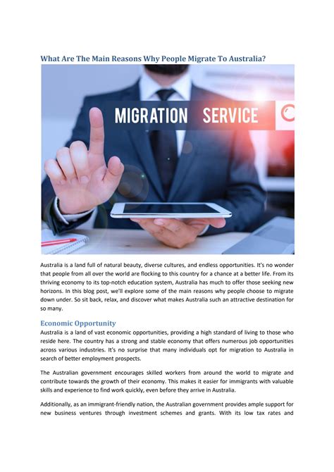 Reasons Why People Migrate To Australia By Education Embassy Issuu