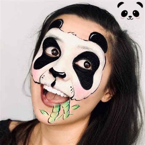 Panda Face Paint Tutorial Panda Face Painting Panda Makeup Face