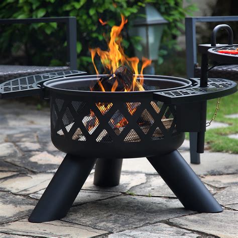 Buy Bali Outdoors Fire Pits Outdoor Wood Burning Wood Fire Pit With Cooking Grate Outdoor