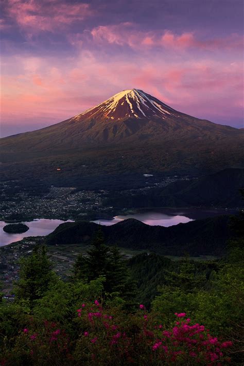 Japan Honshu Volcano Fuji Mountain Morning Iphone X 876543gs