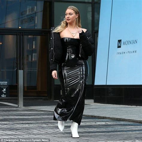 Nice To Pvc You Iskra Lawrence Steps Out In Nyc Wearing Racy Gown