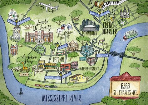 New Orleans Attractions Map