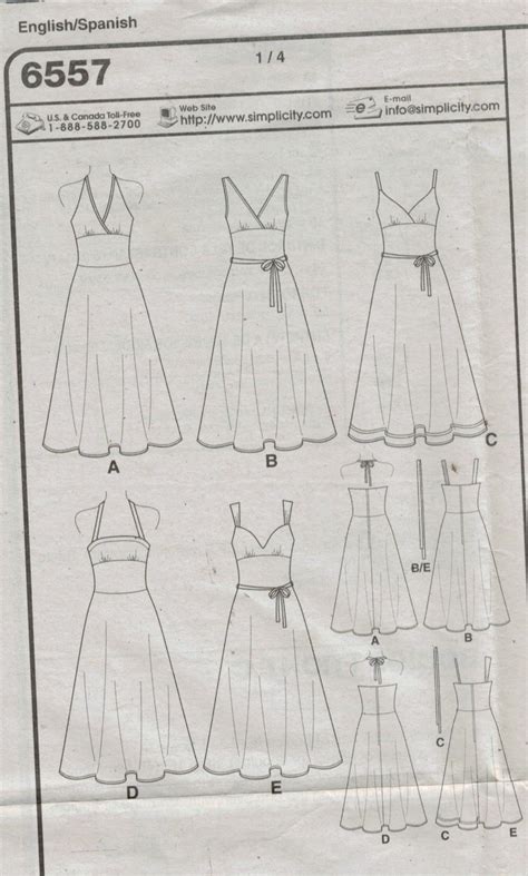 New Look Pattern 6557 Fast And Easy Sundresses Four Views Sizes 8