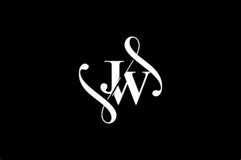 Jw Monogram Logo Design V6 Graphic By Greenlines Studios · Creative Fabrica