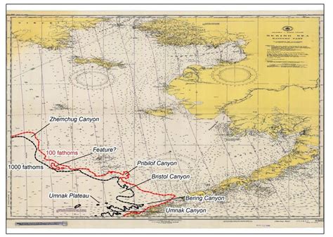 Nos Navigational Chart 9302 From 1948 Eastern Bering Sea Slope Canyons