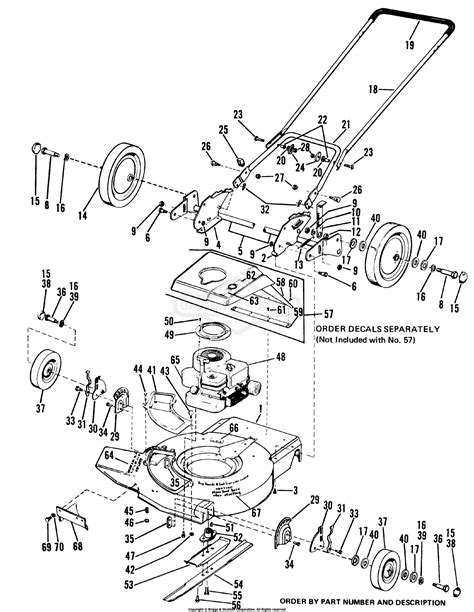 Simplicity 990679 21 Walk Behind Rotary Mower Ms Parts Diagram For Push Model 21 Front