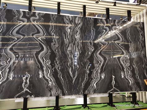 Bookmatched Crystal Black Marble