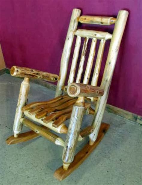 Rustic Cedar Log Rocking Chair Etsy