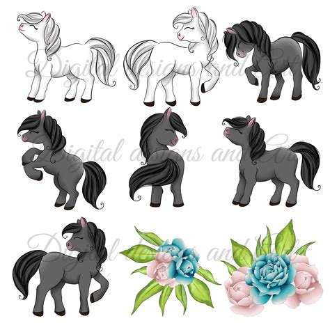 Cute Pony Clipart By Digitaldesignsandart Thehungryjpeg