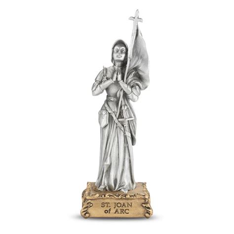 Joan Of Arc Pewter Patron Saint Statue Leaflet Missal