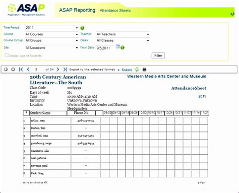 6 Student Attendance Sheet Template Excel Excel Templates