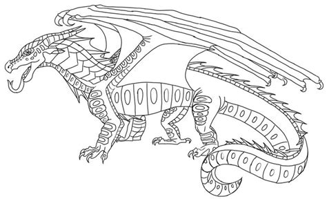 Nightwing fire dragon coloring pages. SeaWing/NightWing Hybrid Base by ShadowKiller140 ...