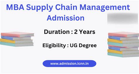 Mba Supply Chain Management Admission 2024 Eligibility Fee
