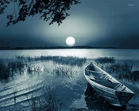 Full Moon Over The Lake Wallpapers Wallpaper Cave