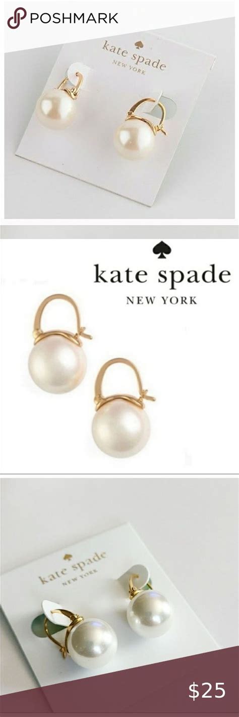 Kate Spade Pearl Drop Earrings In 2021 Pink Crystal Earrings Pearl