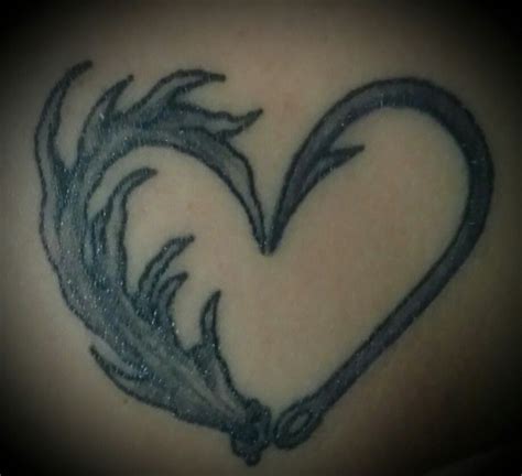 New tattoos tattoos for daughters fake tattoos couple tattoos antler tattoos hook tattoos hawaiian tattoo tattoo designs tattoo removal. Antler and fish hook heart tattoo. | Fishing hook tattoo, Hook tattoos, Heart tattoo