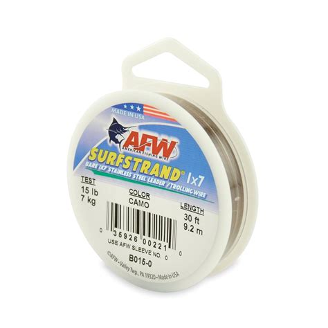 Buy American Fishing Wire Surfstrand Bare 1x7 Stainless Steel Leader