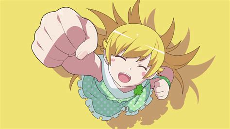 Wallpaper Ilustrasi Monogatari Series Gadis Anime Oshino Shinobu