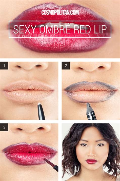 Sexy Ombre Red Lip Makeup How To Red Ombre Lip Makeup Tutorial