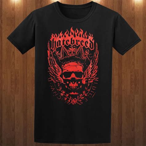novelty t shirts design crew neck hatebreed tee american metalcore band i short sleeve t shirts