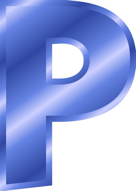 Alphabet Letter P Blue Alphabet Letter Clip Art S Png Download