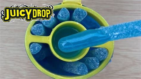 New Juicy Drop Gummy Dip N Stix Blue Rebel 2022 Candy Juicy Sweets