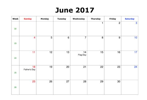 2017 June Calendar With Holidays And Festivals Oppidan Library