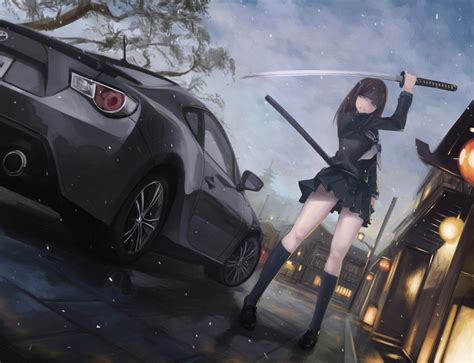 Anime Girls Car Wallpapers Hd Desktop And Mobile Backgrounds