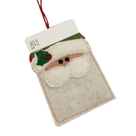 In The Hoop Santa Gift Card Holder Machine Embroidery Geek
