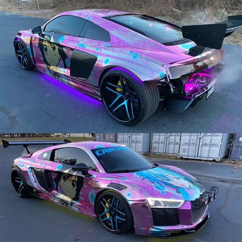 Rapper Lil Uzi Vert Has A Crazy Audi R8 With Chrome Anime Wrap