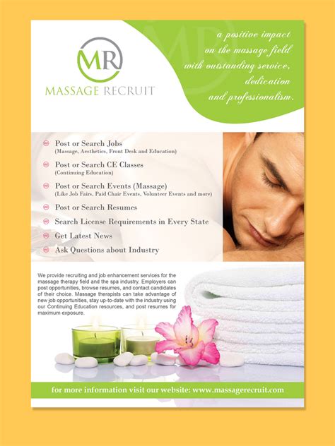 modern professional massage therapy flyer design for massage recruit by leonfx design 11645524