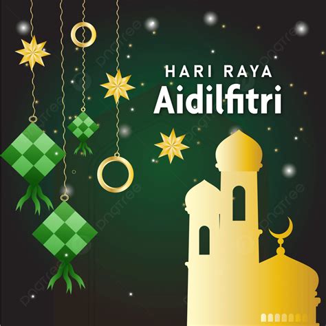 قالب خلفية جمعية مع Selamat Hari Raya Aidilfitri اللون الرمادي إعلان