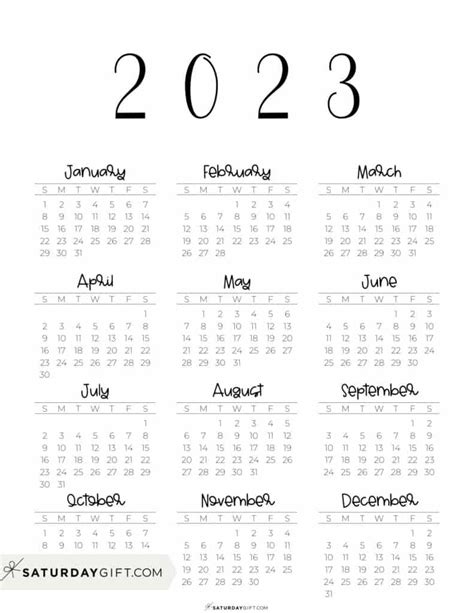 Free Annual Calendar 2023 Get Calendar 2023 Update