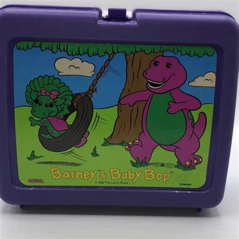 Vintage Barney Baby Bop Lunch Box Plastic 90s Kids 1992 Lyons No