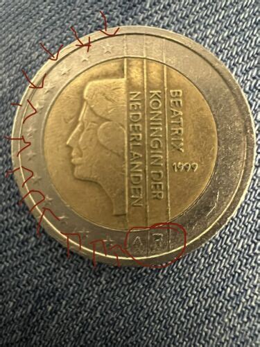 2 Euro Kursmünze Umlaufmünze Niederlande 1999 Königin Beatrix Mit