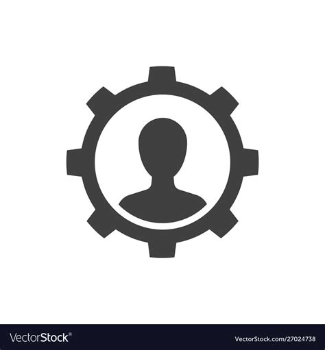 Manager Black Icon On White Background Management Vector Image