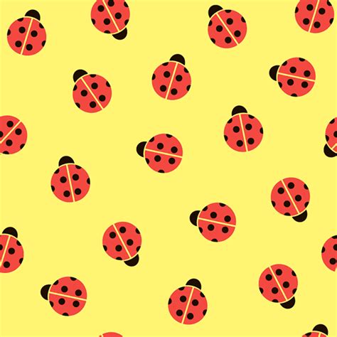 Decorate an 18″ or 24″. Seamless Ladybugs | Free Vector Arts & Images - WowPatterns