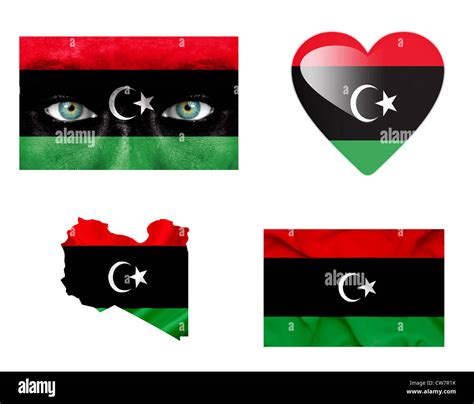 Set Of Various Libya Flags Stock Photo Alamy