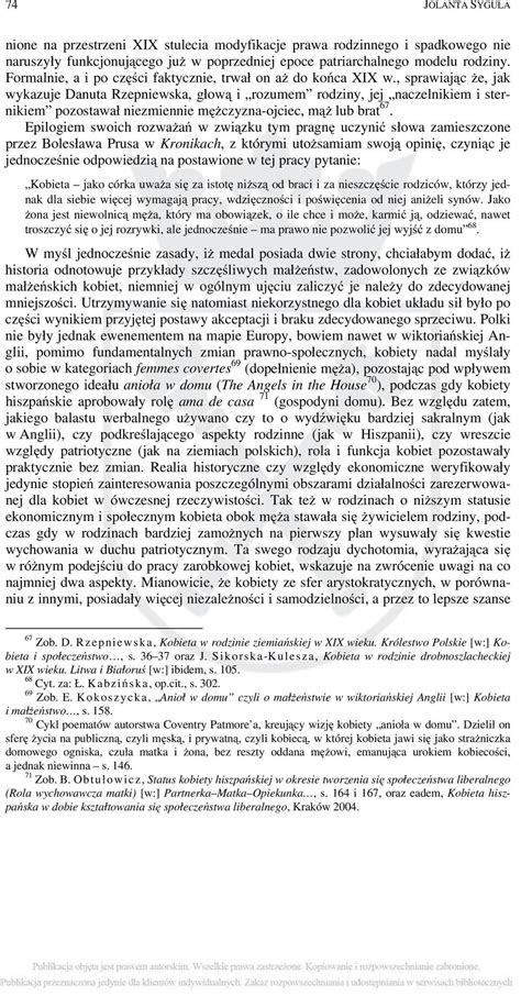 pozycja i rola kobiety w rodzinie na ziemiach polskich w xix stuleciu pdf free download
