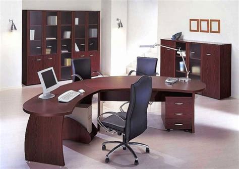 Touch Your Office With Perfect Fixture Of U Shaped Desk Design For Firm