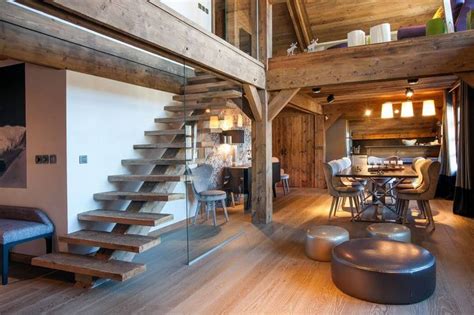 Duplex In Megeve By Refuge Staircase Design Rustic Staircase