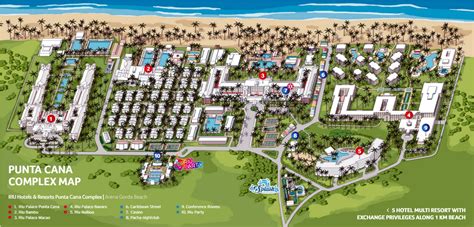 Resort Map Riu Palace Bavaro Punta Cana D R